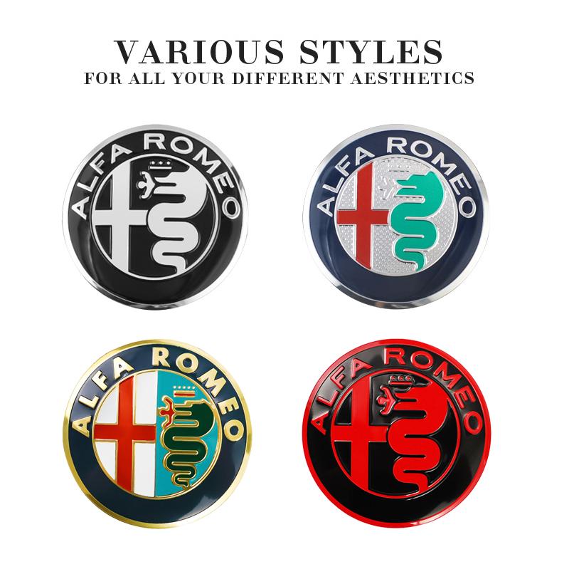 4 szt. Naklejki na dekielki piasty kół samochodowych 56 mm Do Alfa Romeo 4C 159 Spider Giulietta Giulia GT Tonale Mito Akcesoria do stylizacji samochodu