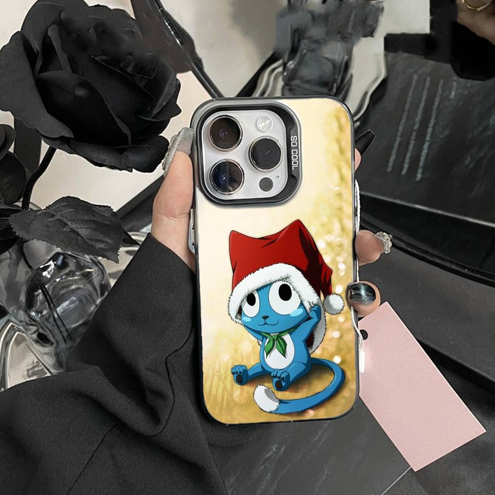 ANIME S-FAIRY TAIL Handyhülle Für IPhone 16 17 15 14 12 13 Pro Max Schwarze Farbe Stoßfeste Hülle
