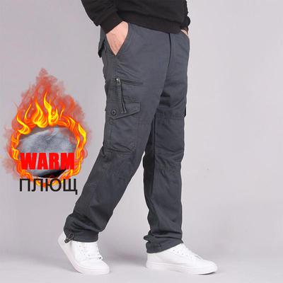Erkek Taktik Uzun Pantolon Baggy Rahat Pantolon Kış Kargo Pantolon Katmanlı Polar Sıcak Kalın Askeri Kamuflaj Pantolon