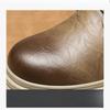 Retro Men's Ankle Boots Waterproof Casual Leather Boots High Top Shoes for Men Non Slip Work Boots