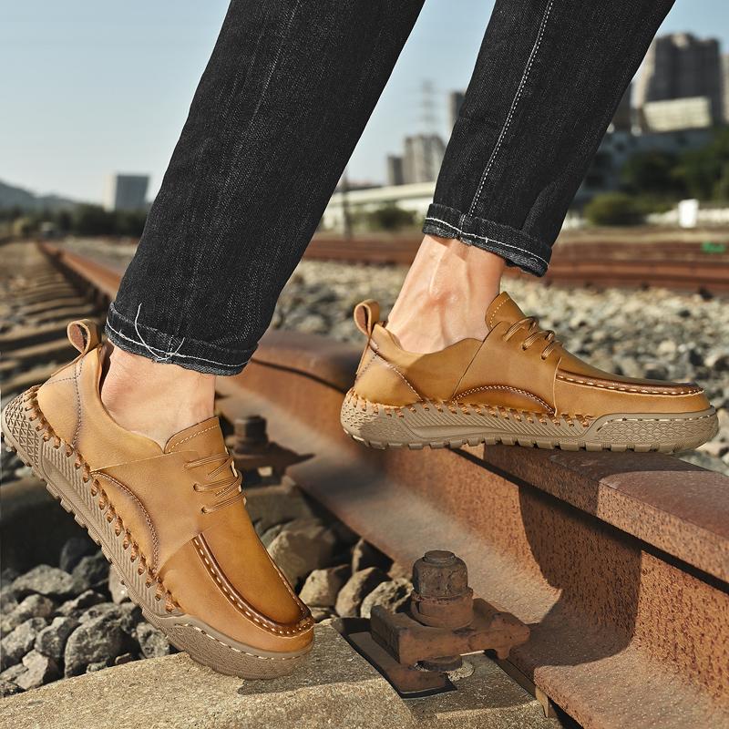 Handmade Men's Casual Shoes Comfortable Moccasins Men Business Flats Shoes Driving Shoes