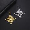Witch Knot Pendant for Necklace Stainless Steel Celtic Knots Charms for Jewelry Making DIY Accessories Witchcraft Amulet Gifts