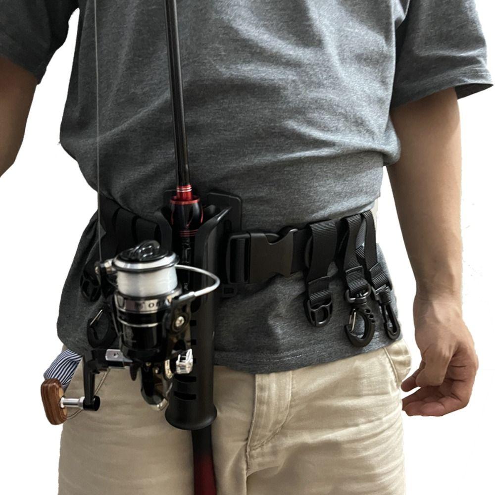 Lightweight Fishing Waist Belt Rod Holder Portable Fishing Pole Inserter Fishing Reel Belt  Outdoor