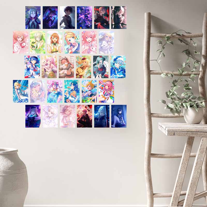 10/30pcs Anime Game Project Sekai Posters Vintage Dorm Home Wall Art Prints Decor Mural Bedroom Decoration Collage Kit Pictures