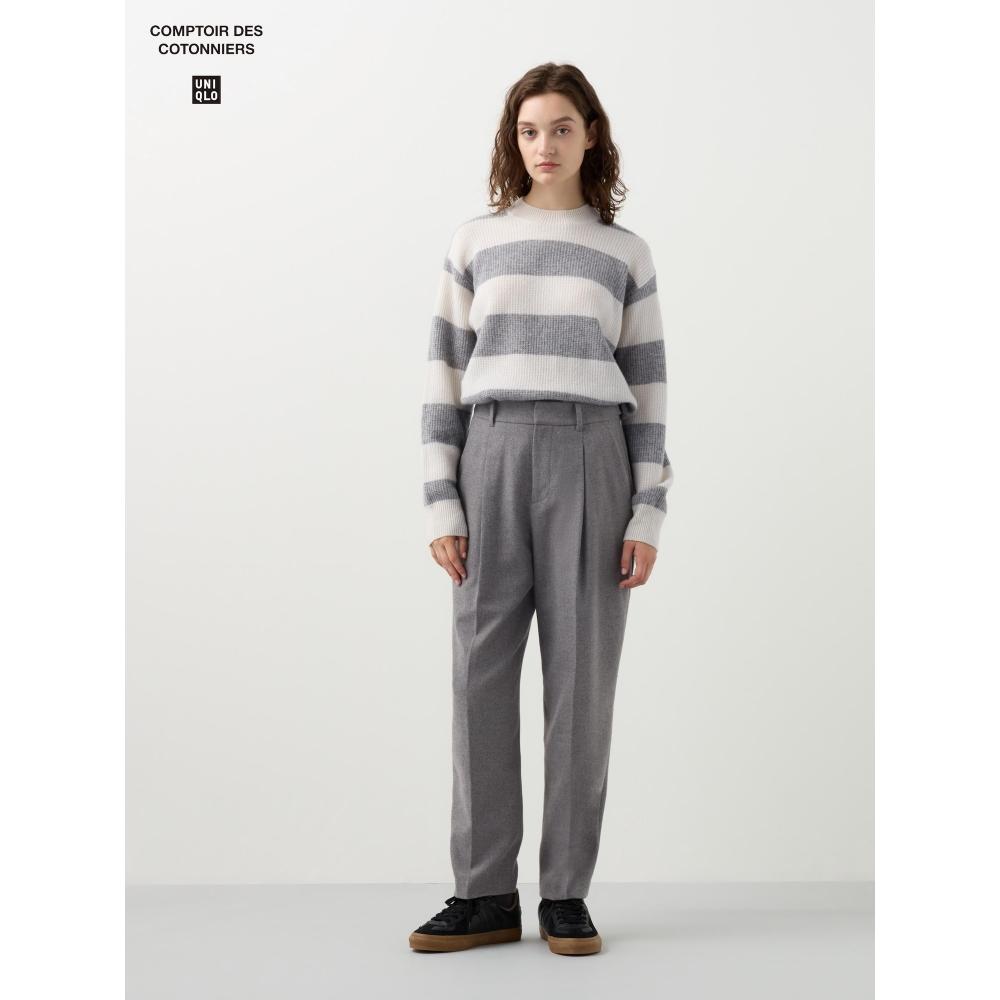 

Зауженные брюки Uniqlo Tweed Tuck 06 GRAY/WOMEN 58