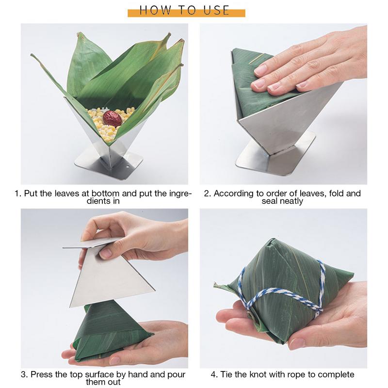 Dragon Boat Festival Zongzi Mold Sticky Rice Dumplings Maker Making Tools Mould For Traditional Chinese Food Kitchen Accessories