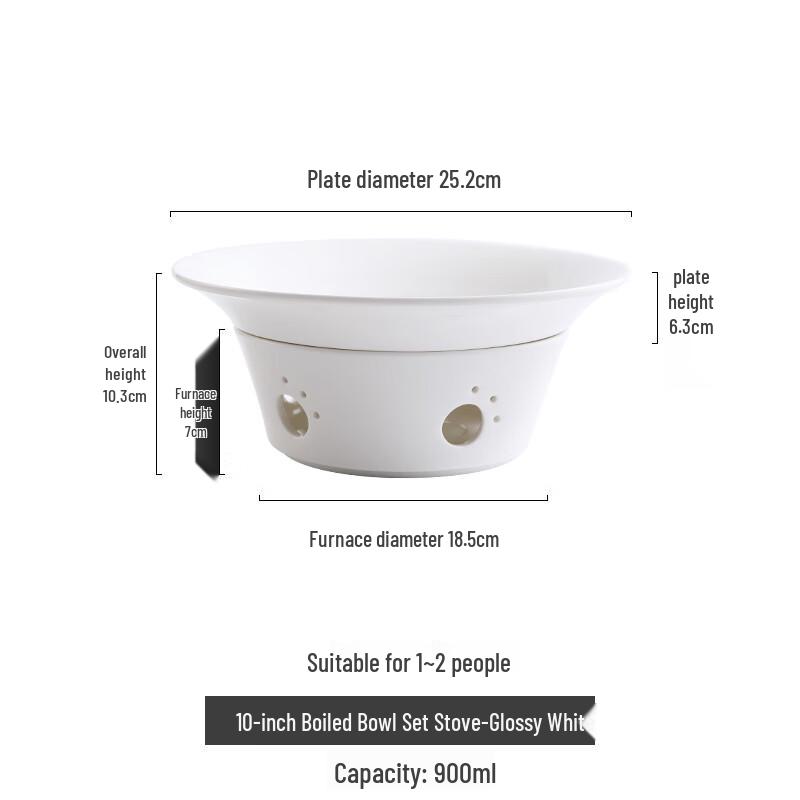 Commercial Ceramic Heated Serving Bowl