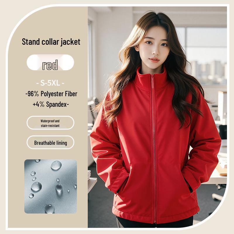 Men s Fleece-Lined Windbreaker: Custom Logo Soft Shell Jacket for Autumn/Winter 3XL
