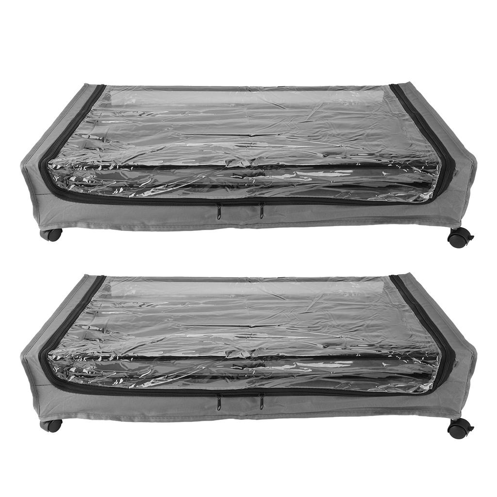 Rolling Under Bed Container Space Saving Easy Pull Out Versatile Underbed Shoe Storage Organizer