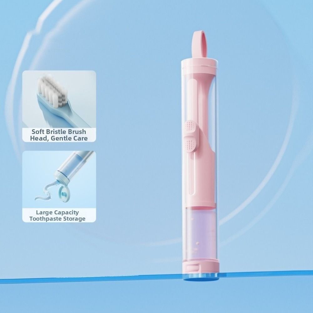 Distributeur de dentifrice 3-en-1 Boîte de rangement pliable pour tube de dentifrice pour le camping en plein air et les voyages