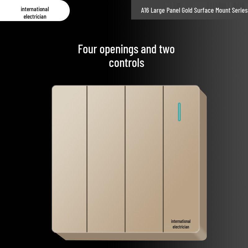 Priză electrică ultra-subțire de 16A cu montaj aparent cu panou de perete cu cinci găuri pentru uz casnic și pentru aparat de aer condiționat