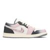 Jordan Air Jordan 1 Low Top Vintage Basketball Shoes GS Silver Powder Gray 553560-053(TeamA-S-BOX)