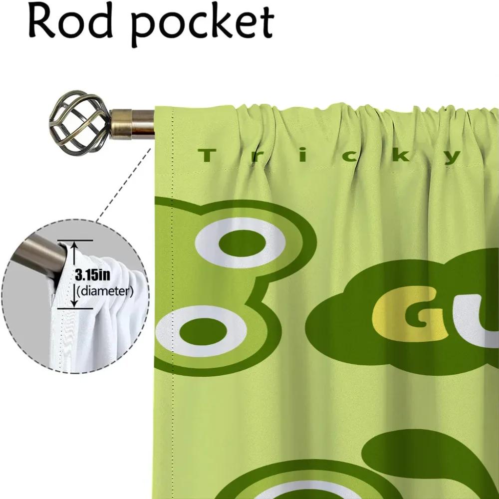 Shades Home Interior Curtains for Living Room Curtain Tulle for Bedroom Halloween Decoration Anti-mosquito Curtains 2 Pieces