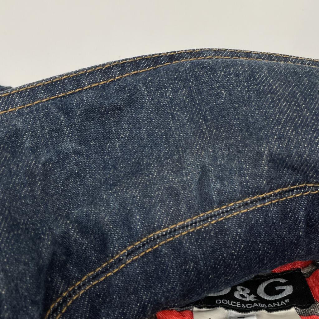 D&G Indigone Denim Gold Hardware Italian Made Trench Coat Coat S IndigoUsed