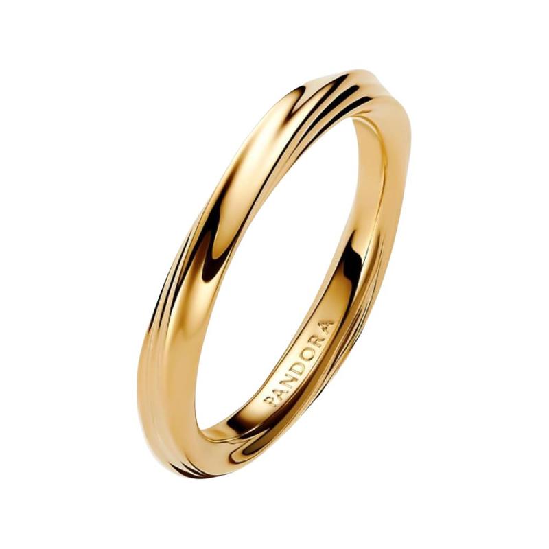 Pandora Original design alloy ring women s gold gold 52