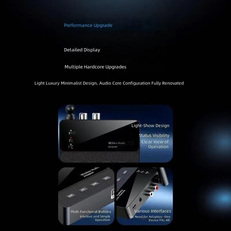 Bluetooth 6 Wireless Transmitter Receiver HiFi Sound Adapter 20M Long Range 1Pcs for Car TV Gaming Audio Devices