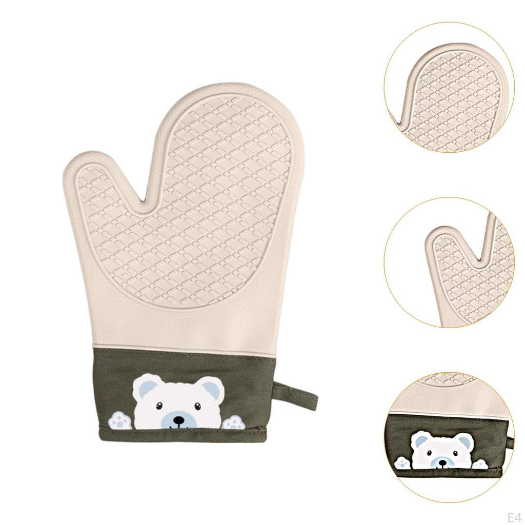 Silikon-Ofenhandschuh, Küchenhandschuhe, Küchenhelfer, Robust, Rutschfest, Hitzebeständig für Mikrowelle