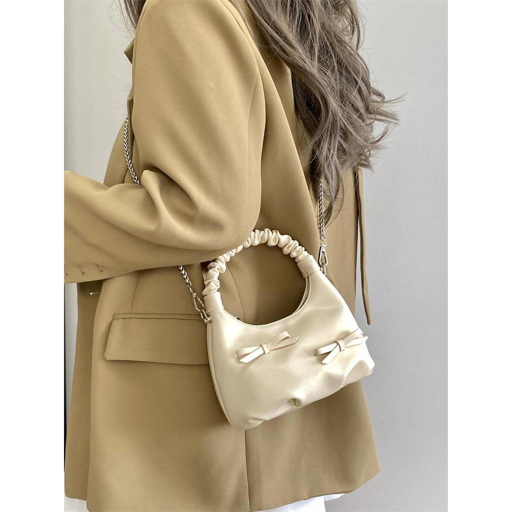Ielgy Ballet Style Bowknot Portable Shoulder Messenger Bag