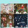 Large Christmas Window Glass Stickers Festive Pvc Static Cling Decorations For Holiday Cheer