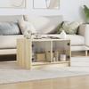  Coffee Table with Glass Doors, Sonoma Oak, 68x50x42 Cm