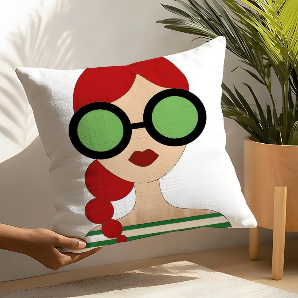 Pillow Case Linen Cushion Covers For Decorative Sofa Home Pillows Case Car Chair Pillows Cases Quirky Beautiful Fashion Patterns