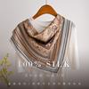 [Flower Dill Fireworks Pattern] Double-sided Mulberry Silk Square Scarf, Fashionable and Versatile, Heavy Spring New 100% Silk Silk Scarf
