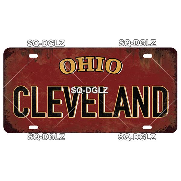 USA EAST City BOSTON MIAMI 15x30CM Plate Sports Tin Sign State Wall Decoration Metal Sign Home Decor Painting Plaques Art Poster