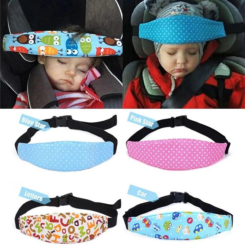 

Colorful Subject Head Child Car Adjustable Safety Seat Sleep Positioner Head Support Pram Stroller Fastening Belt Infants