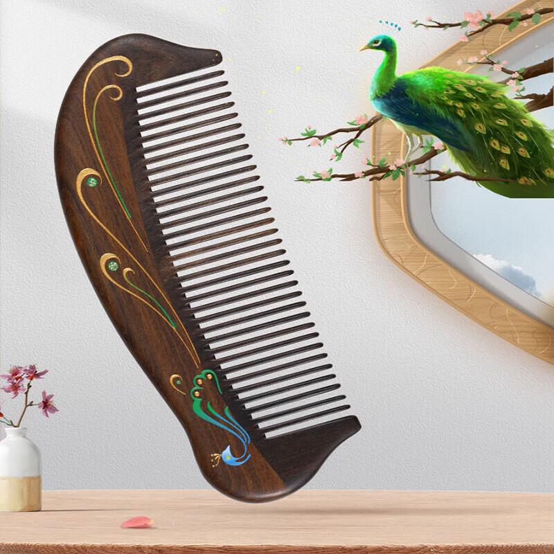 Коричневый Муцзян Сандаловое дерево Лак Арт Расческа