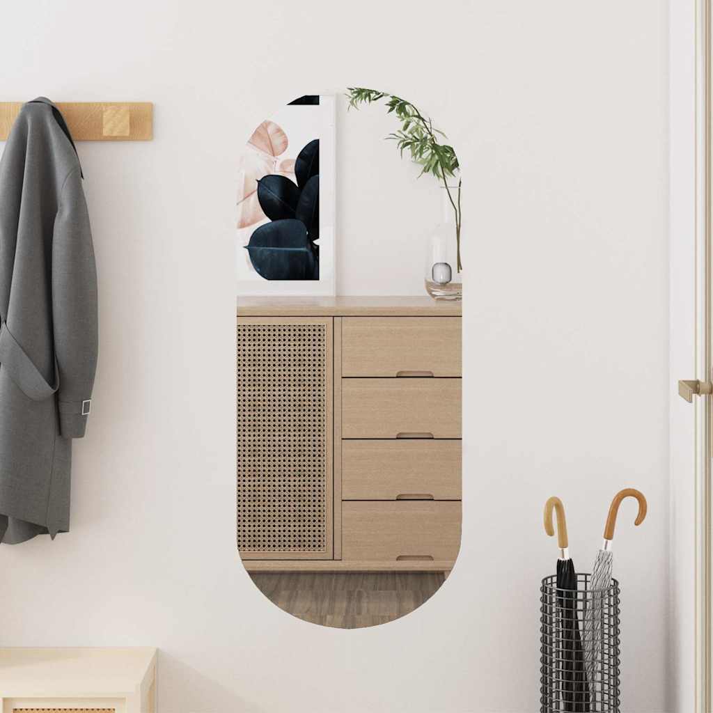 Vidaxl Lustro Ścienne, 30X70 Cm, Szklane, Owalne