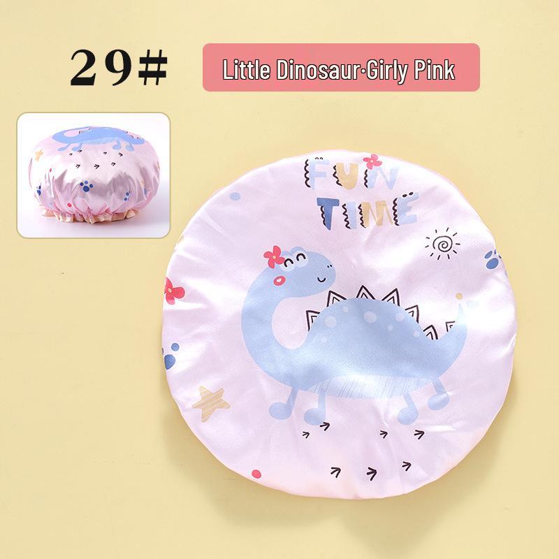 Kinder Cartoon Doppelschichtige Wasserdichte Badehaube - Niedlich, Verdickt, Anti-Öldampf, Duschhaube für Mädchen