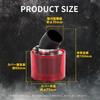 Calm Wish Air Power Filter 35mm Motorcycle Cab with Monkey Cover Yamaha Kawasaki Honda Red Curved 2pcs Universal