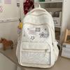 Schoolbag contrasting color polka dot large capacity backpack cute backpack clock in photo high value schoolbag make-up bag shoulder bag
