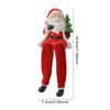 Resin Sitting Santa Figurine Christmas Decoration Holding Tree Collectible Figure
