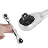 Portable 1/4'' Single/Double End Quick Socket Ratchet Wrench Screwdriver Bit Spanner Two-way adjustable Hand Tools for Mechanic