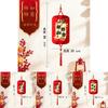 Chinesische Neujahrs-Rotfilz-Laternen Mit Gestickten Zitaten Für Feiertags-Heimdekoration
