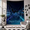 Wall Hanging Tapestry With Custom Name & Text, DAF Decorative Tapestry For Bedroom