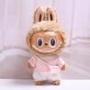 38cm Labubu Plush Doll Casual Outfit Set with Hat (Clothes Only)