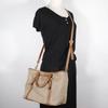 PRADA logo Handbag BN1841 2WAYShoulder beige canvas/leather Women Used