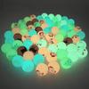 10pcs Luminous Bouncy Ball Glow In The Dark Elastic Ball Toys Rubber Solid Jumping Ball Kids Toys Christmas Party Birthday Gifts