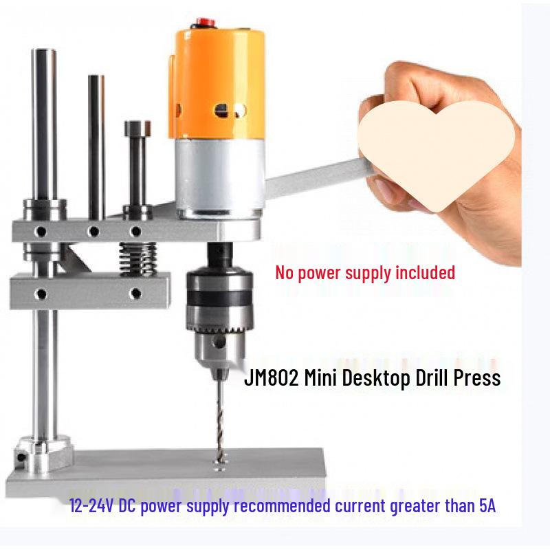 Compact Bench Drill: Mini Electric Wood Drilling & Hole Punching Tool