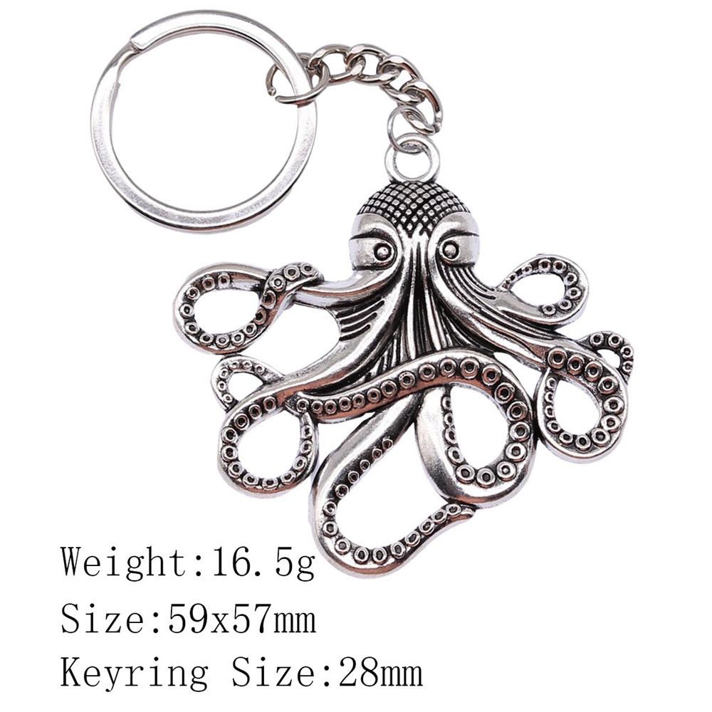 Mother's Day Keychain For Bags Seahorse Octopus Mermaid Key Ring Souvenir Men Chains