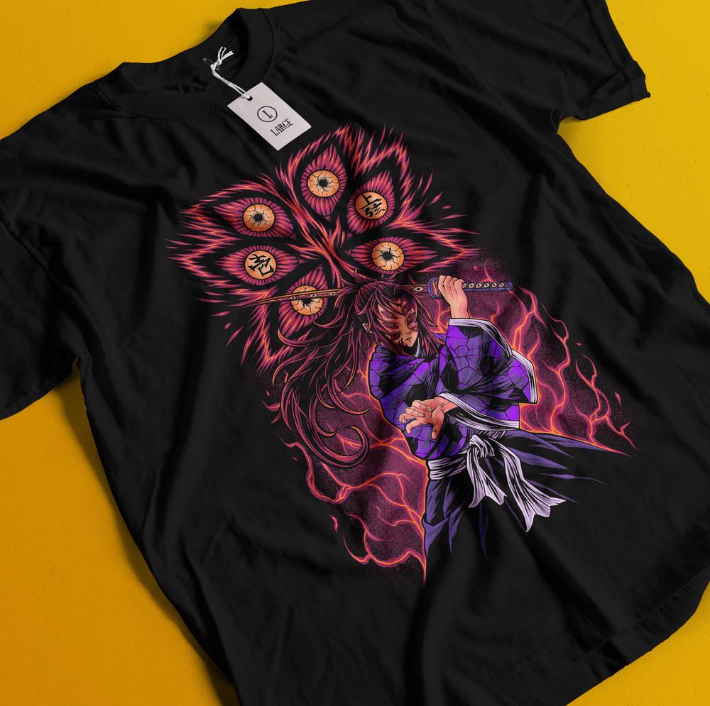 

Demon Slayer Shirt Kokushibo Upper Moon 1 Tshirt Zenitsu T-Shirt Muzan Tanjiro M