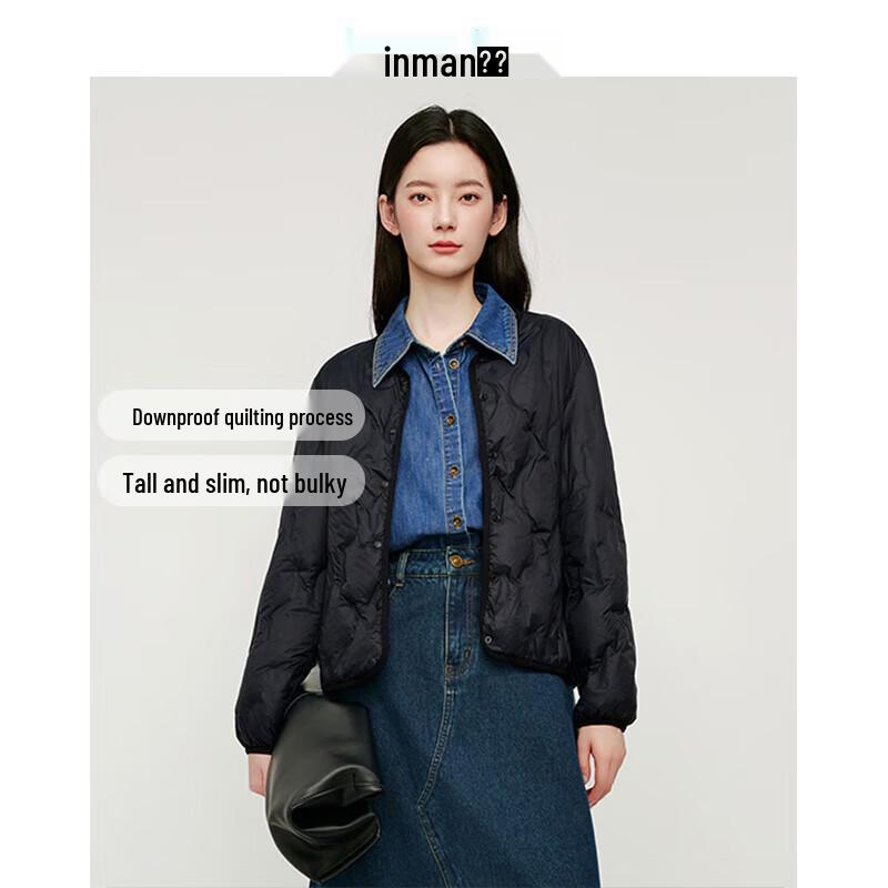 Damen Leichte Kragenlose Daunenweste