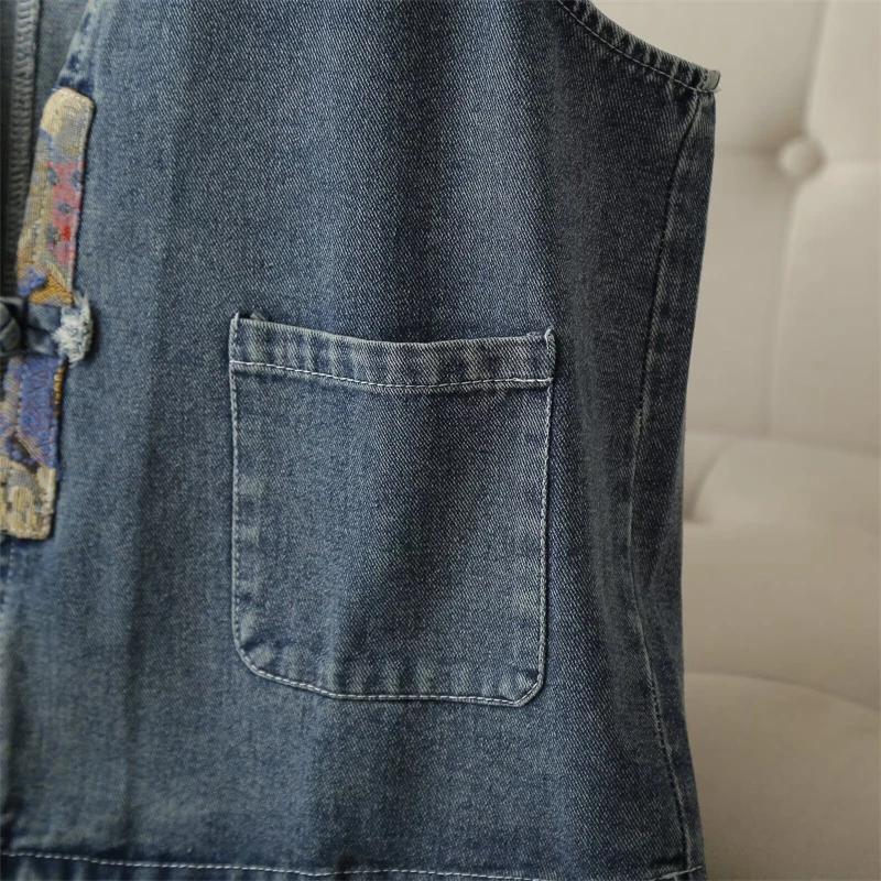 Vest for Women Denim Sleeveless Oversize Loose Versatile Casual Sleeveless Coat Vest Top