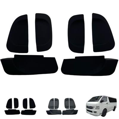Kitekorosso Toyota Hiace 200 Series Door Handle Protector Set 6-Piece Matte Black Soft Silicone Rubber Scratch Guard Car Accessory