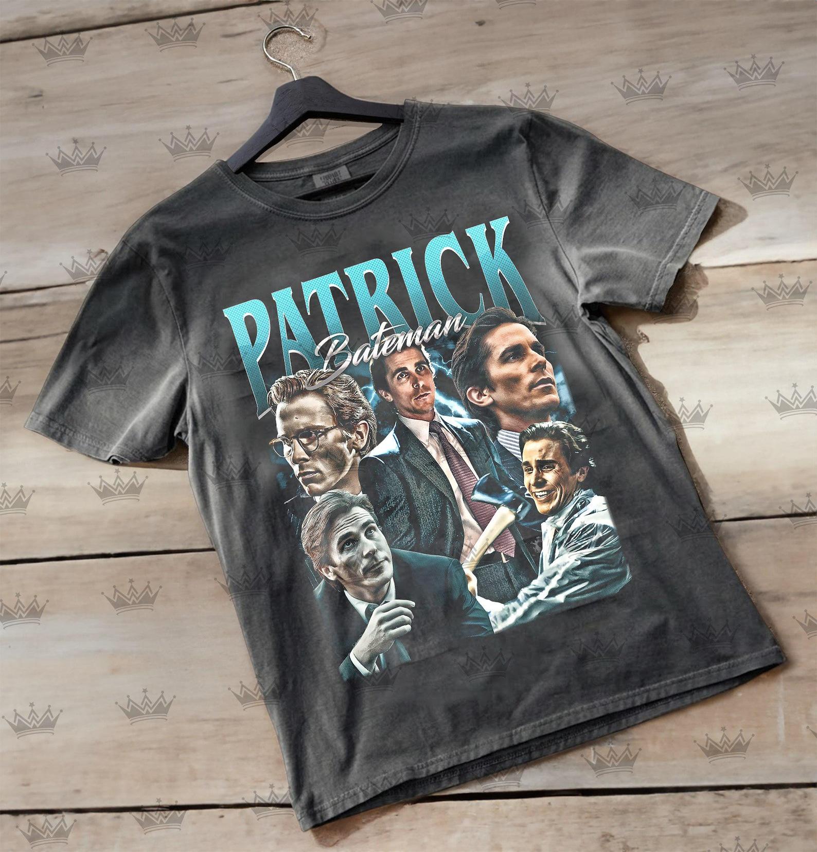 Patrick Bateman Shirt, Psycho Horror Movie Graphic T-Shirt, Patrick Bateman American Streetwear Tee, Patrick Bateman Sigma Male T-Shirt ID M