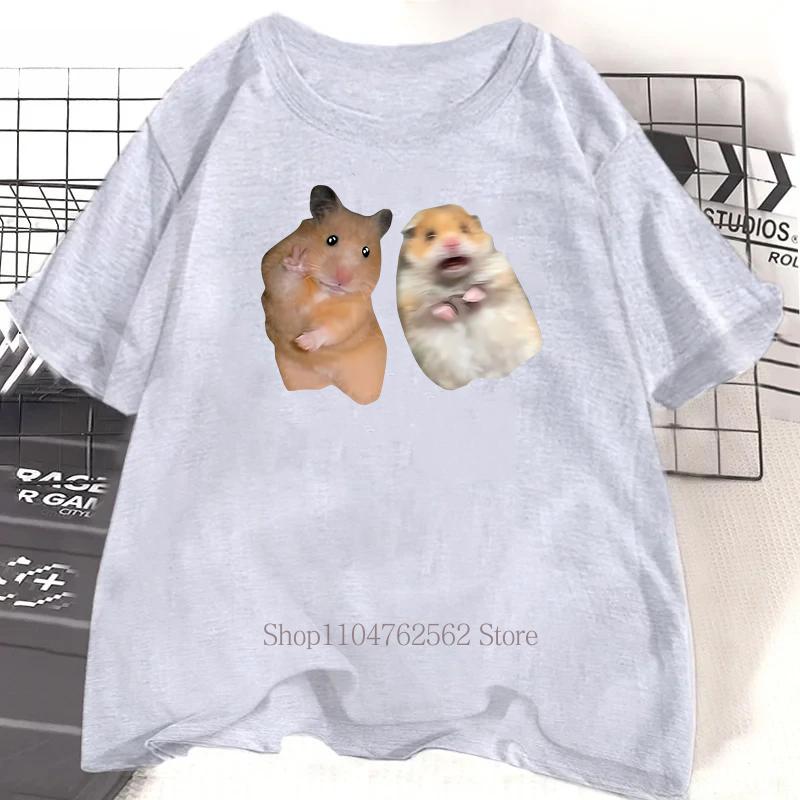 Hamster Graphic Print TShirt Women Unisex Casual Fashion Funny Meme Short Sleeve Tops Summer Vintage Oversize ONeck Tshirts