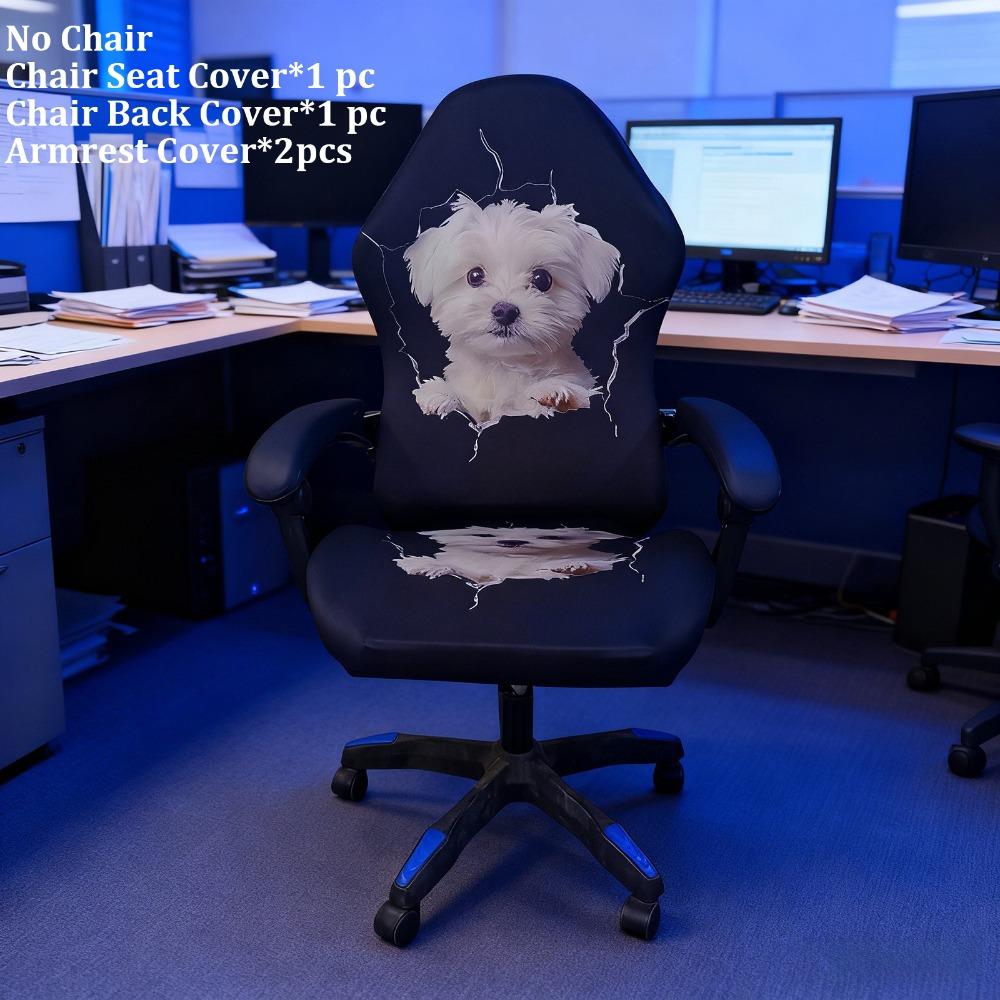 Breathable Slipcovers Stretchy Chair Cover Set Fashion Gaming Chair Covers  for Office Home