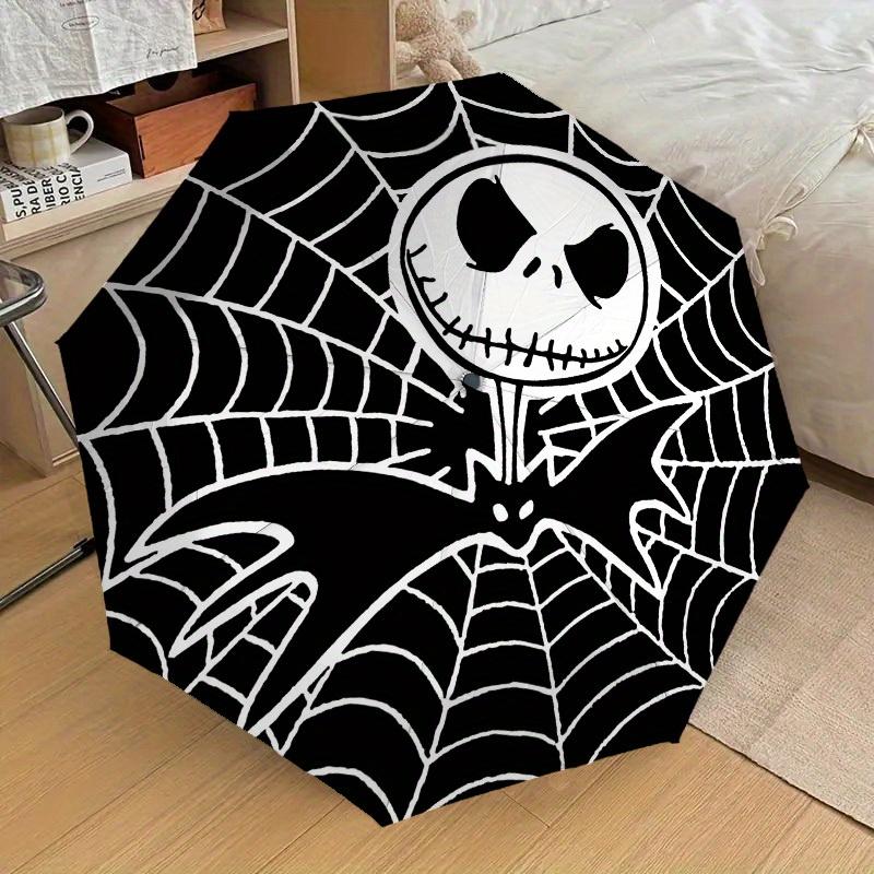 1pc Spider Web Themed Automatic Opening and Closing Umbrella - Suitable for all occasion gift-d0807028